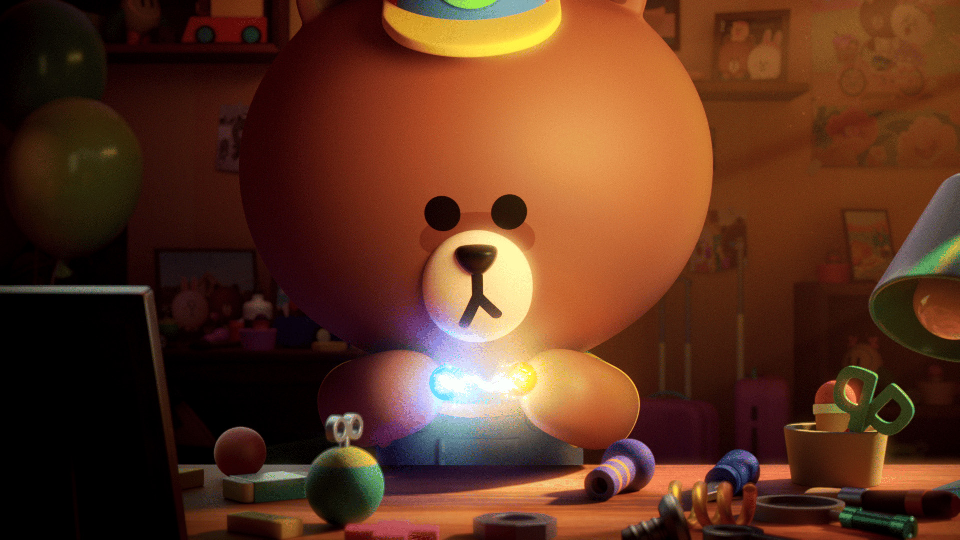 {LINE NEXT: BROWN TOYS}