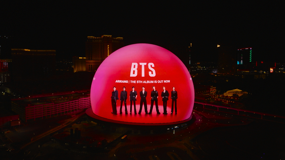 {GIANTSTEP, BTS 라스베이거스 ‘MSG 스피어’ 영상 제작… 몰입형 미디어 기술력 입증}